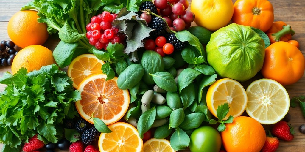 Fresh fruits and vegetables for a healthy detox cleanse.