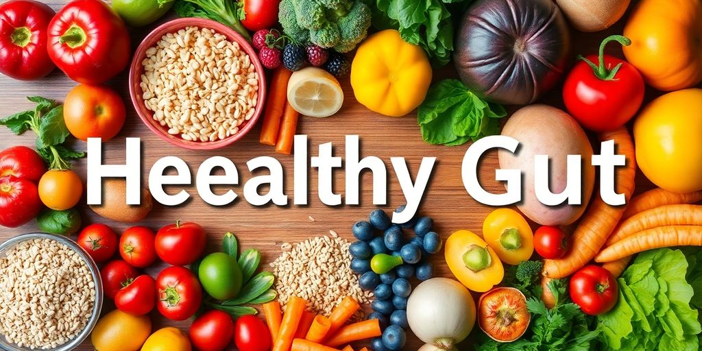 Fresh produce promoting digestive health and gut wellness.