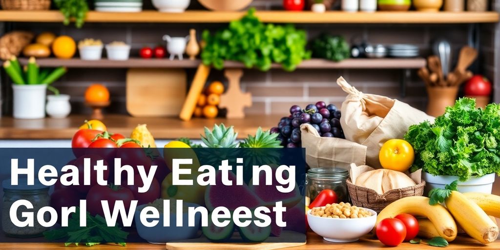 Colorful fruits and vegetables for improving gut health.