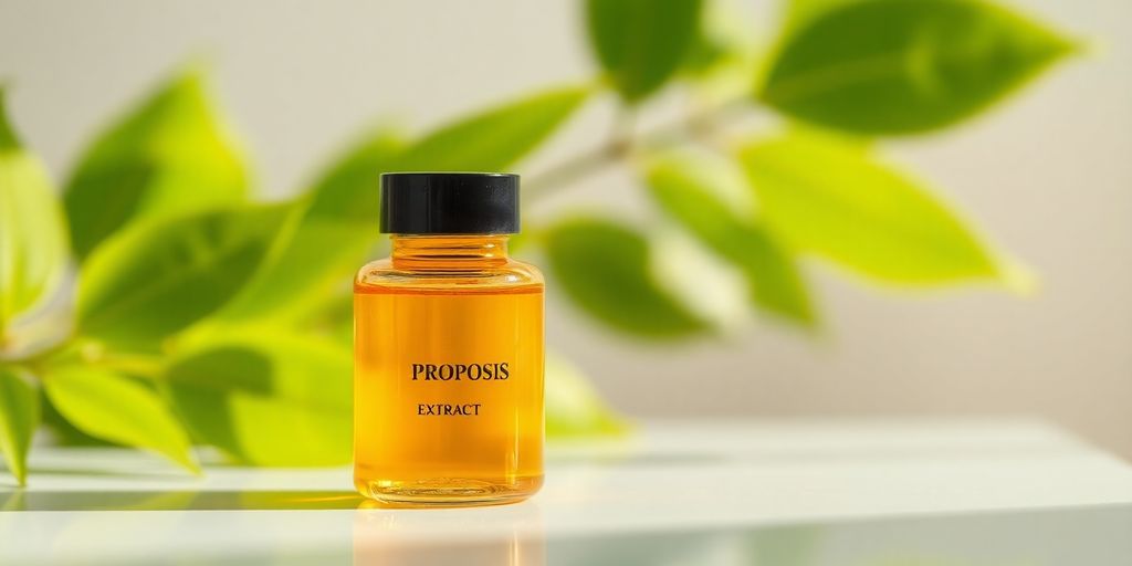 Glowing propolis jar, vibrant health