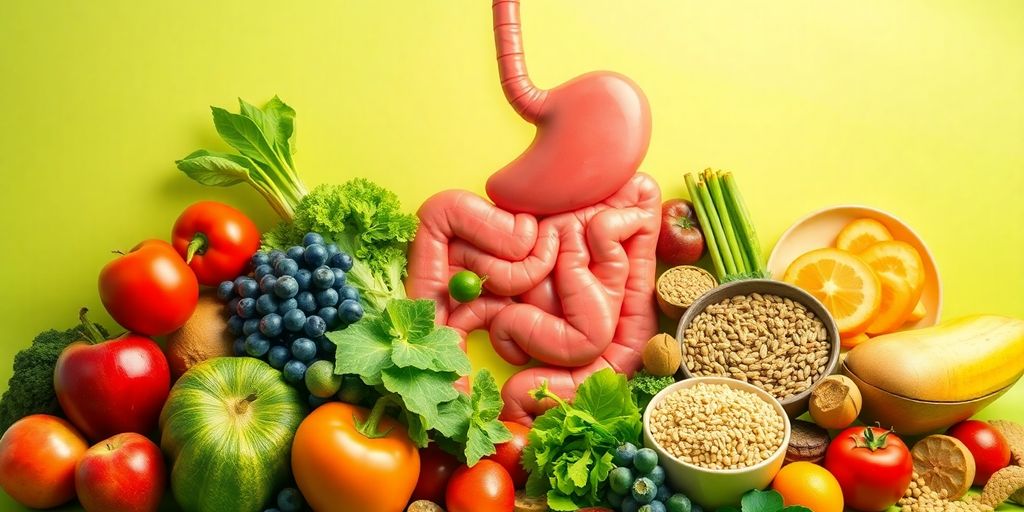 Stomach with healthy food for motility.