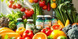 Organic supplements boosting health and immunity.